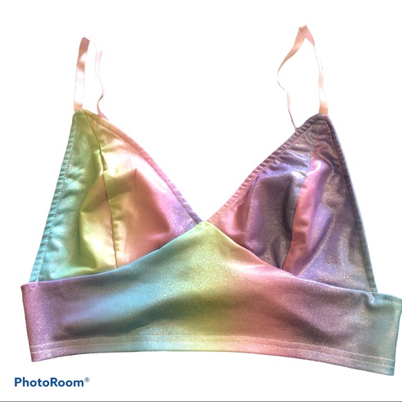 SHEIN Iridescent Spandex Metallic Shimmery Bikini - Picture 3 of 9